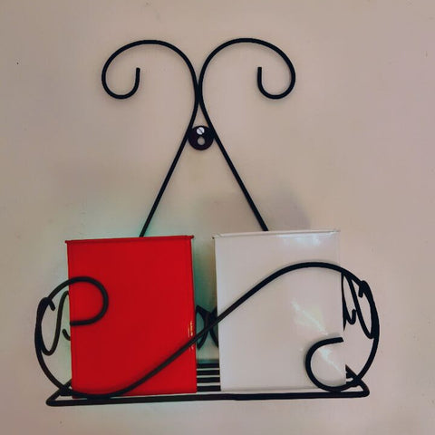 Wall hanging decorative planter (RED & WHITE)