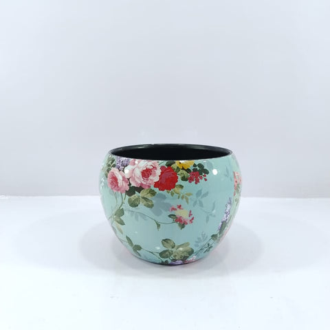 Meena metal flower pot - C