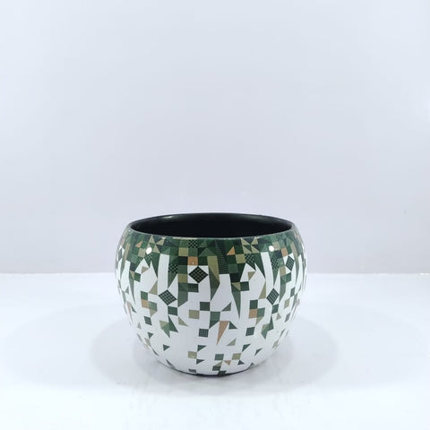 Meena metal flower pot - B