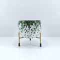 Meena table top metal flower pot with iron stand - G