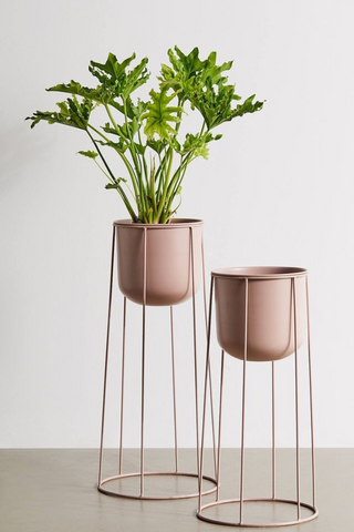 Metal bronze indoor planter [SET OF 2]
