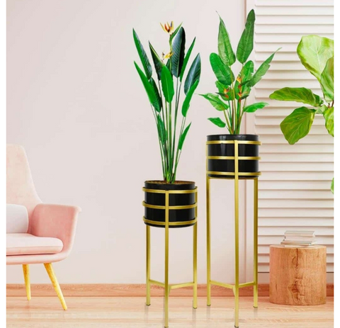 Fancy metal planter - A [Set of 2]