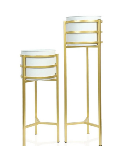 Fancy metal planter - B [Set of 2]