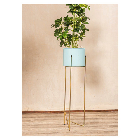 Stylish metal indoor planter